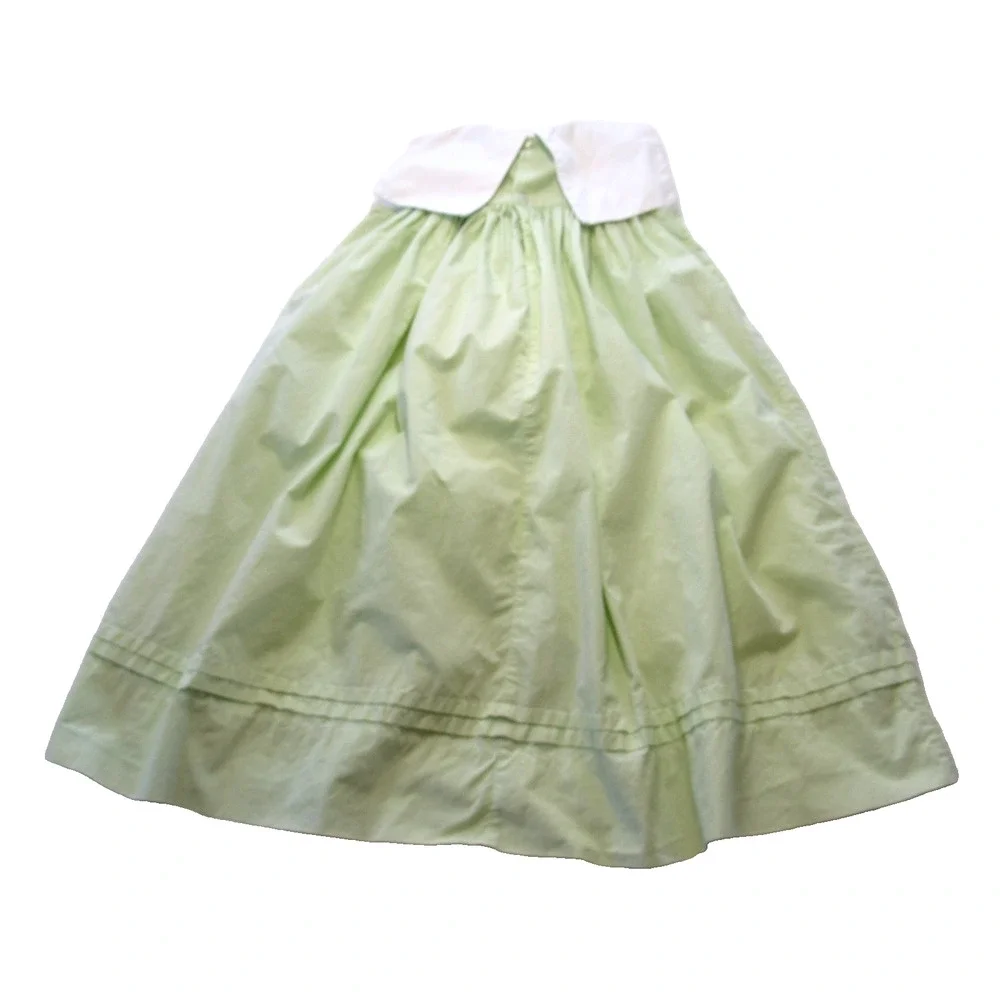 Vintage Peaches N Cream Easter Dress Size 5 Green Plaid Pastel Floral